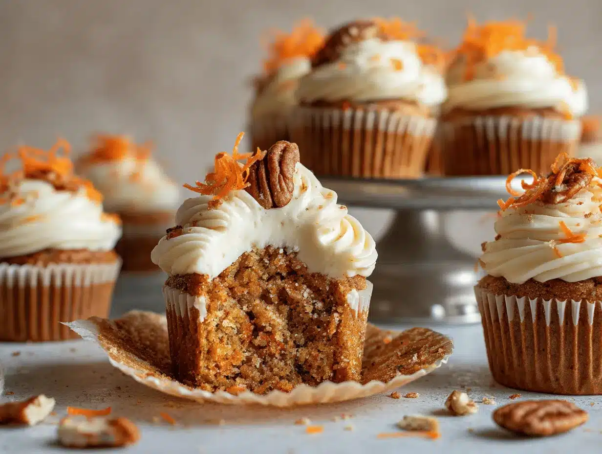 carrot cake cupcakes preparation steps