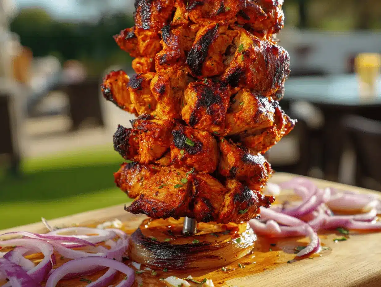 chicken shawarma tower preparation steps