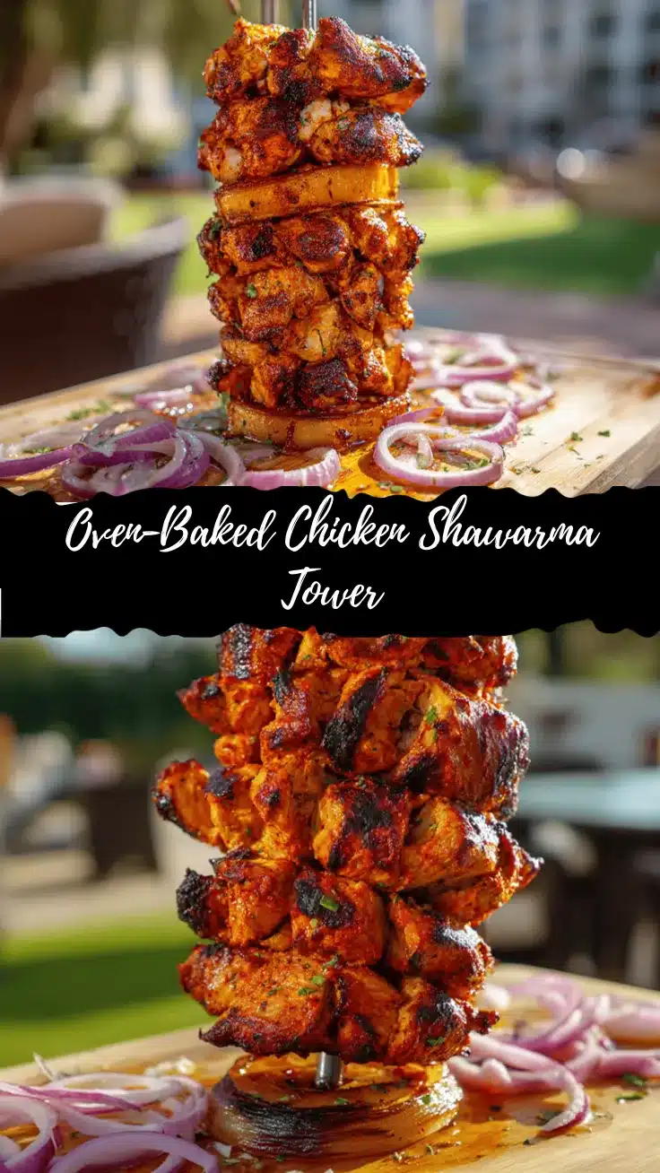 chicken shawarma tower recipe