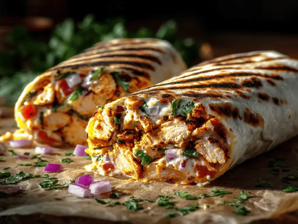 chipotle ranch grilled chicken burrito - featured image