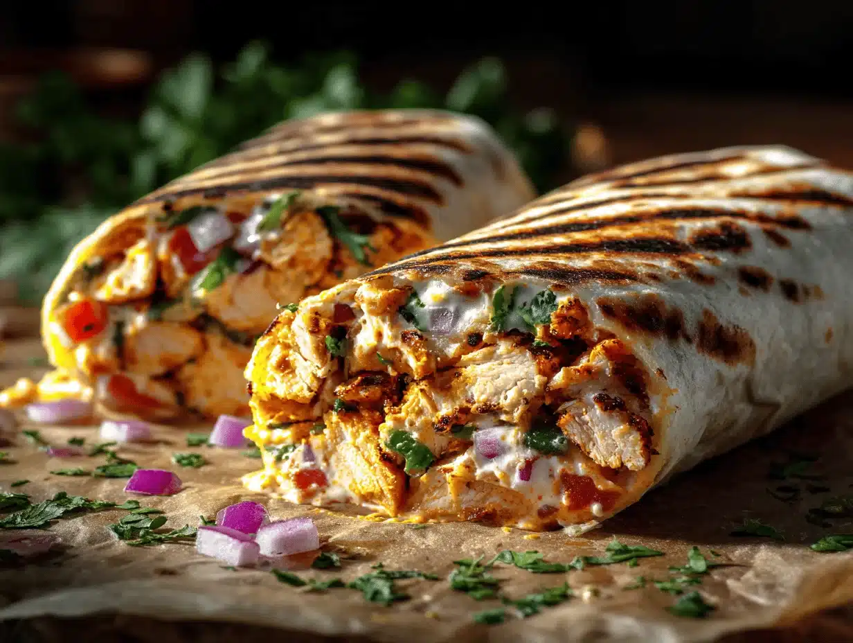 chipotle ranch grilled chicken burrito - featured image