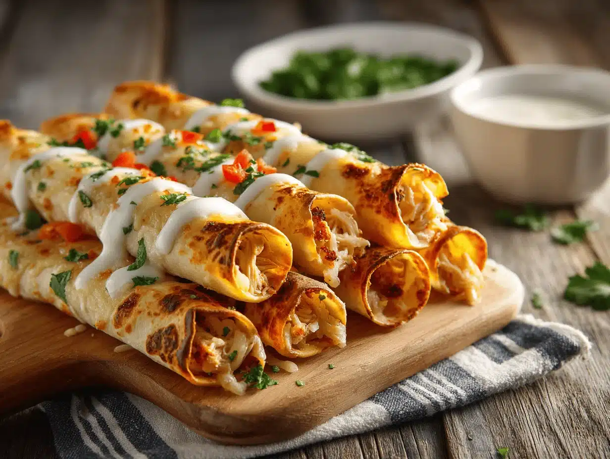 crispy chicken taquitos - featured image