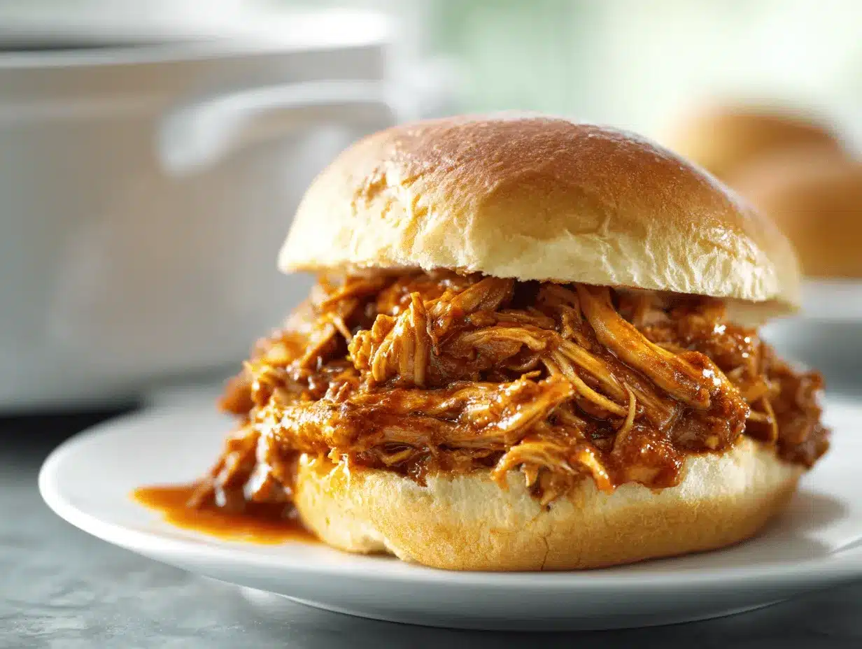 Crockpot BBQ Pulled Chicken preparation steps