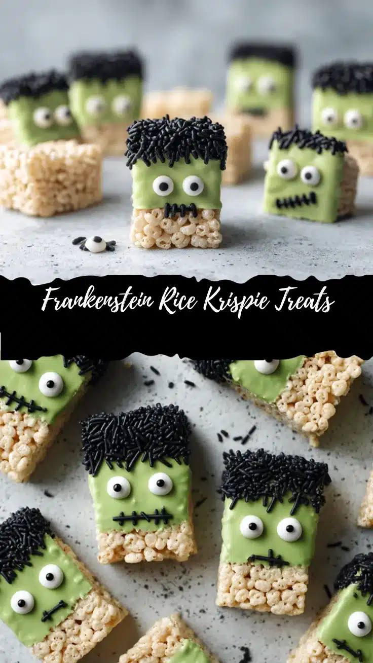 Frankenstein Rice Krispie Treats recipe