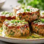 garlic parmesan chicken meatloaf - featured image