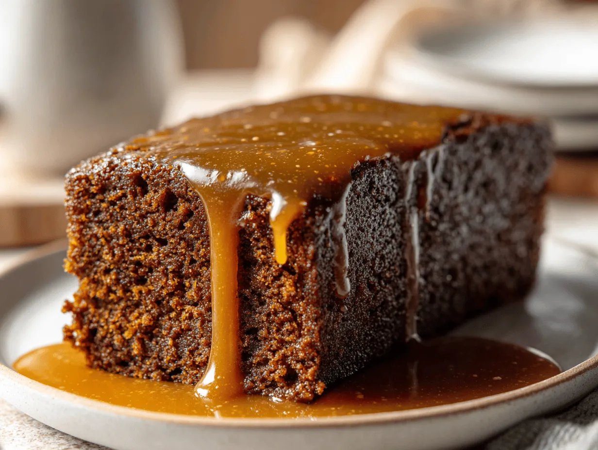 gingerbread pudding cake preparation steps