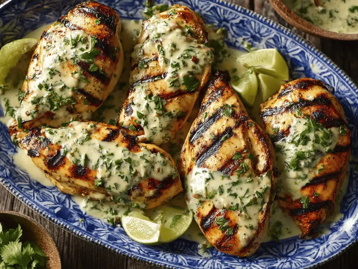 grilled salsa verde Pepper Jack chicken - featured image