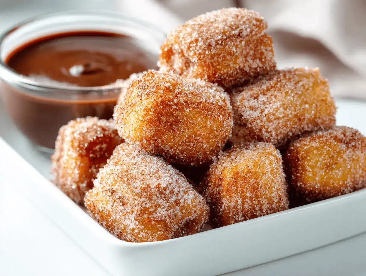 healthy air fryer churro bites preparation steps