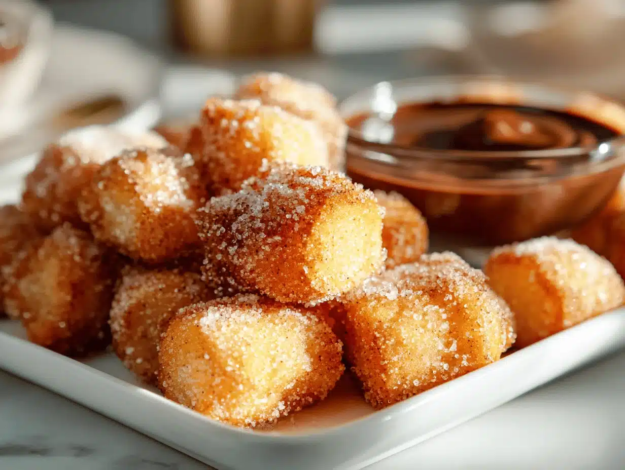 healthy air fryer churro bites - featured image