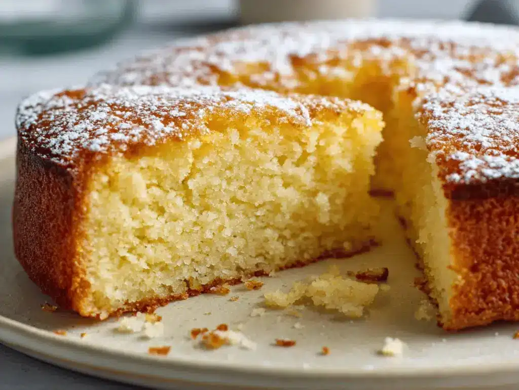 lemon butter cake - featured image