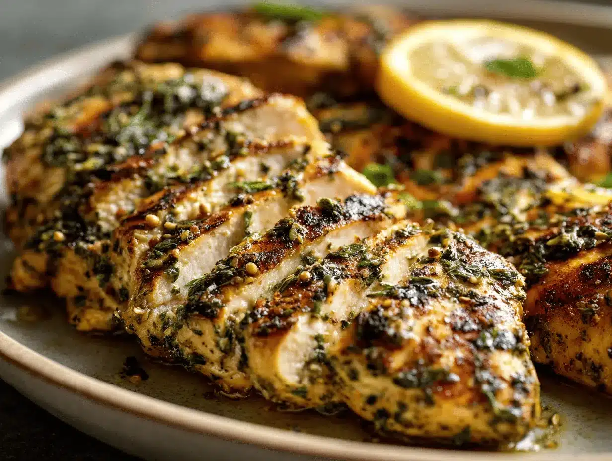 Mediterranean Herb Crusted Grilled Chicken preparation steps