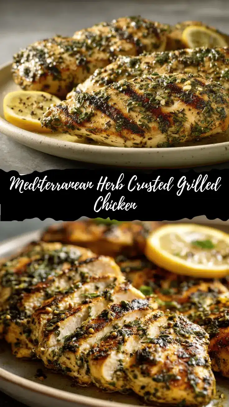 Mediterranean Herb Crusted Grilled Chicken recipe