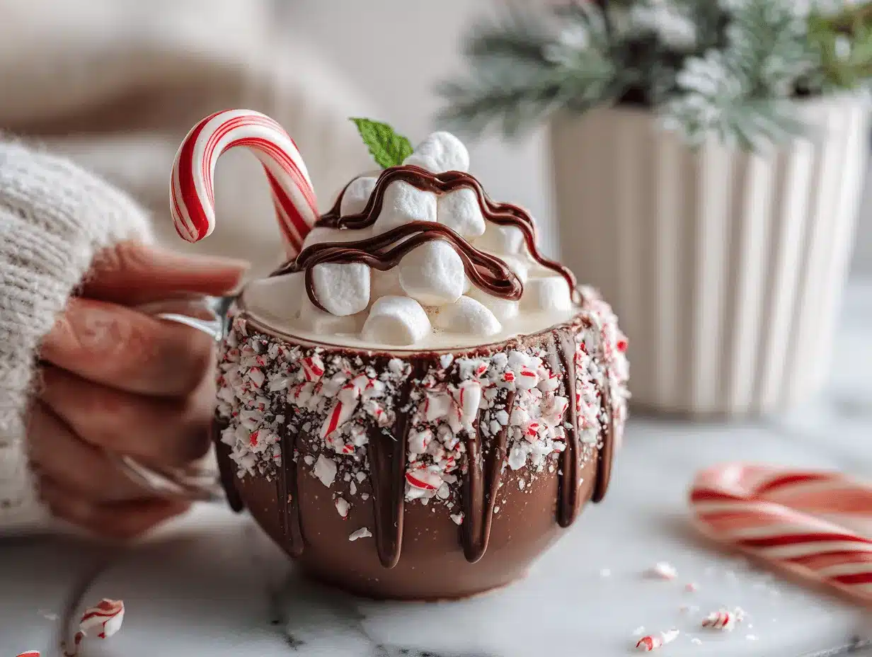 peppermint hot cocoa bomb cups preparation steps