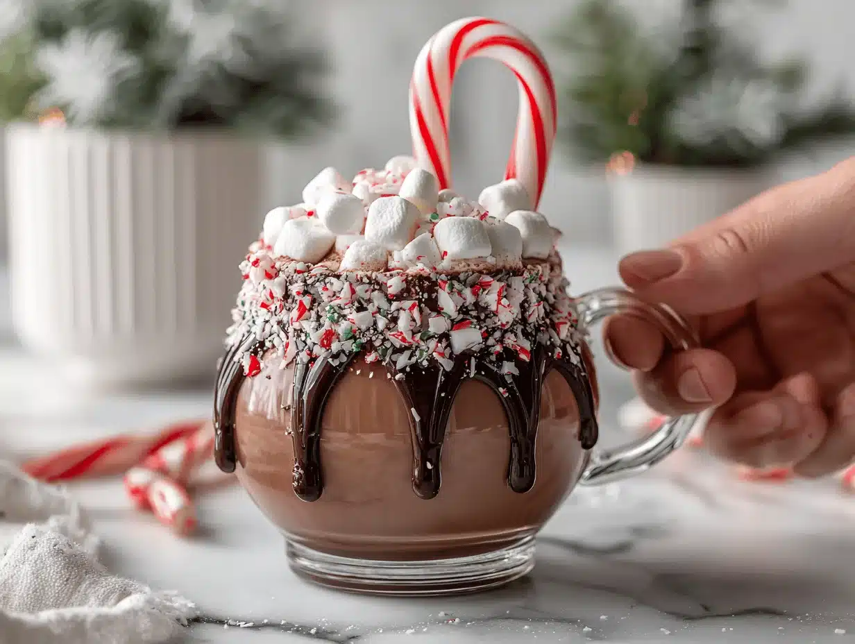 peppermint hot cocoa bomb cups - featured image