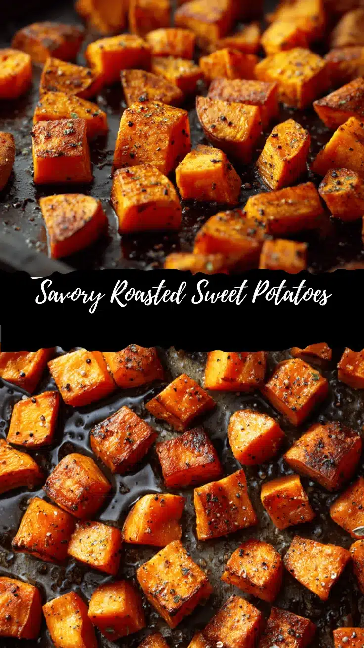 savory roasted sweet potatoes recipe