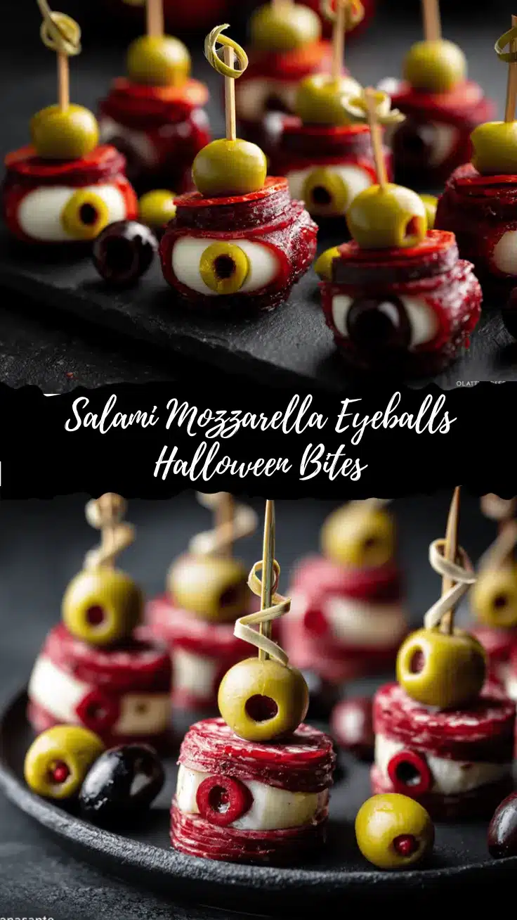 spooky salami mozzarella eyeballs recipe