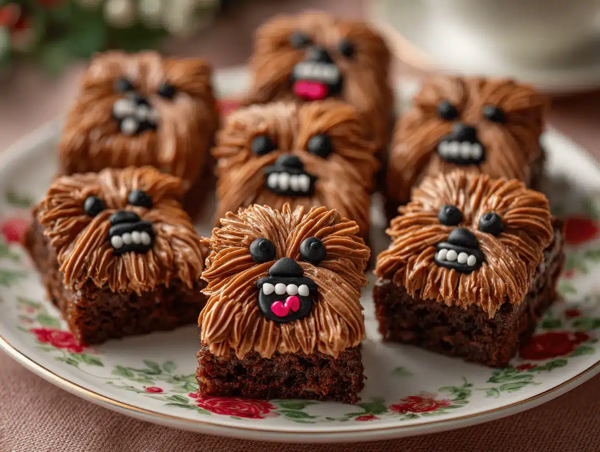 Star Wars Chewbacca brownies preparation steps