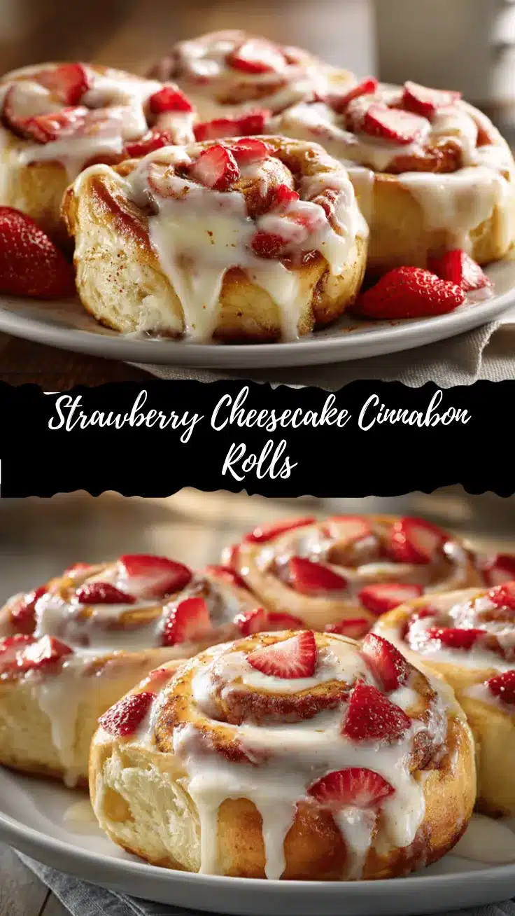 strawberry cheesecake Cinnabon rolls recipe