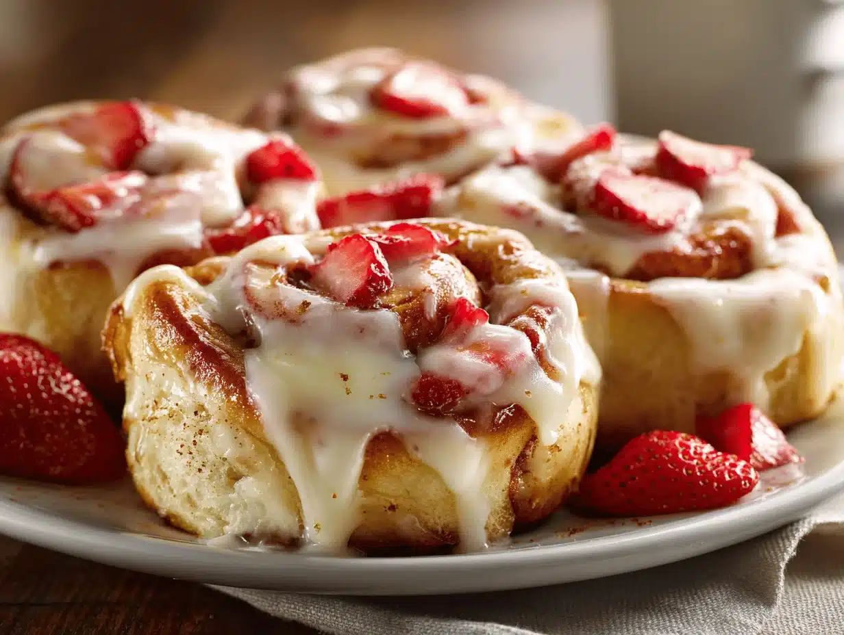 strawberry cheesecake Cinnabon rolls - featured image